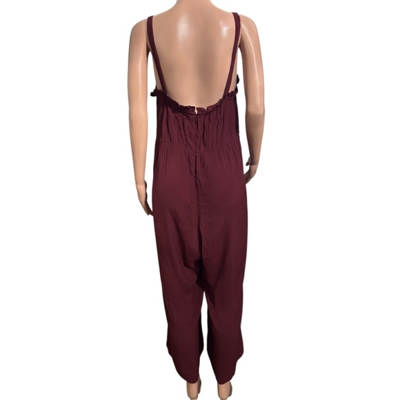 MADEWELL Women’s Wine Red Pintuck Cami Jumpsuit - Picture 5 of 16